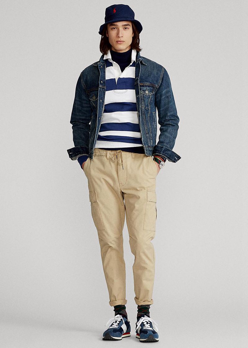 ポロ ラルフ ローレン パンツ メンズ カーキ ストレッチ スリム フィット Twill Cargo HDAXQ0678
